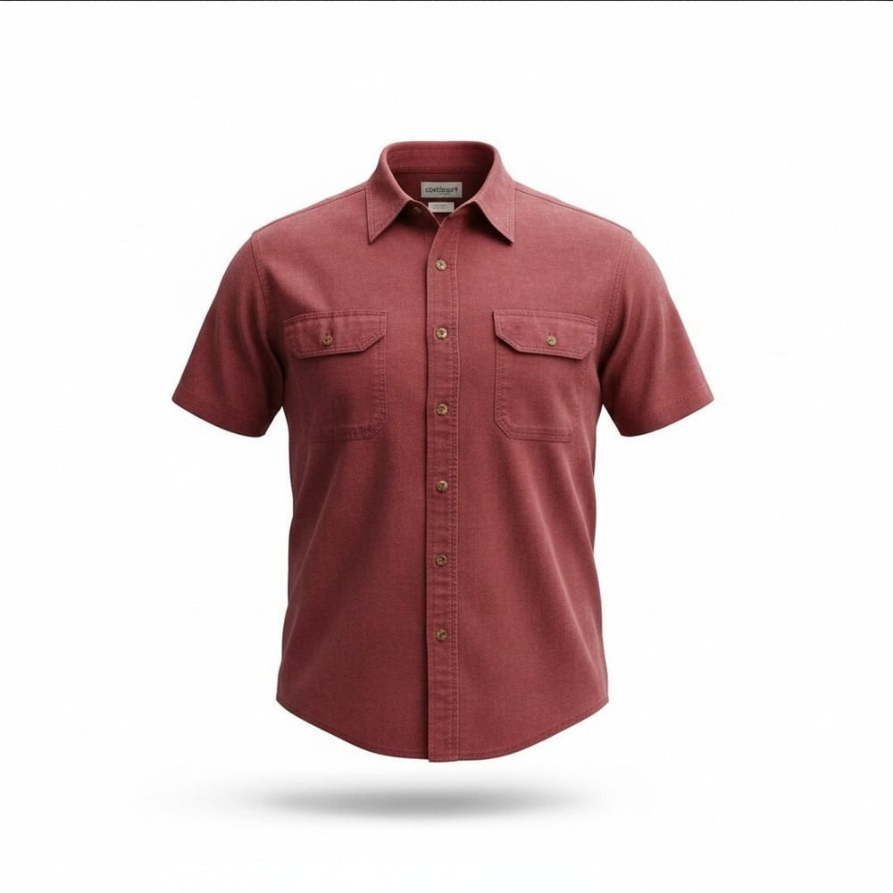 Carhartt Shirt XL Brick Red Tradesman Work Button Shor Sleeve Cotton Men'